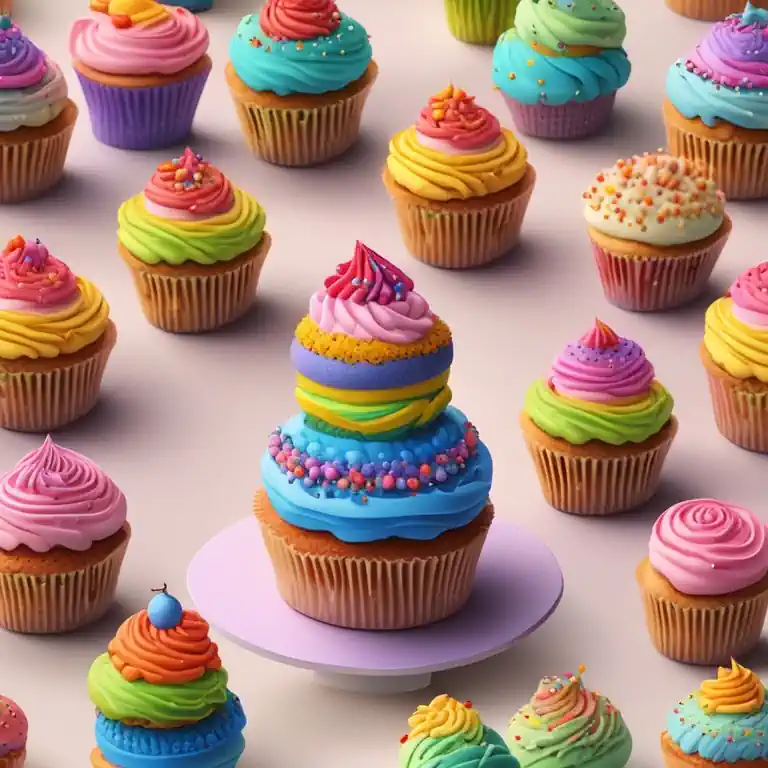 colourful muffins